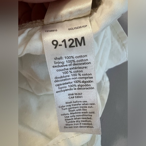 Vtg Osh Kosh Girl Bib Overalls Denim Dress Jumper White Eyelet Lace Sz 9-12 Mths - Picture 4 of 7